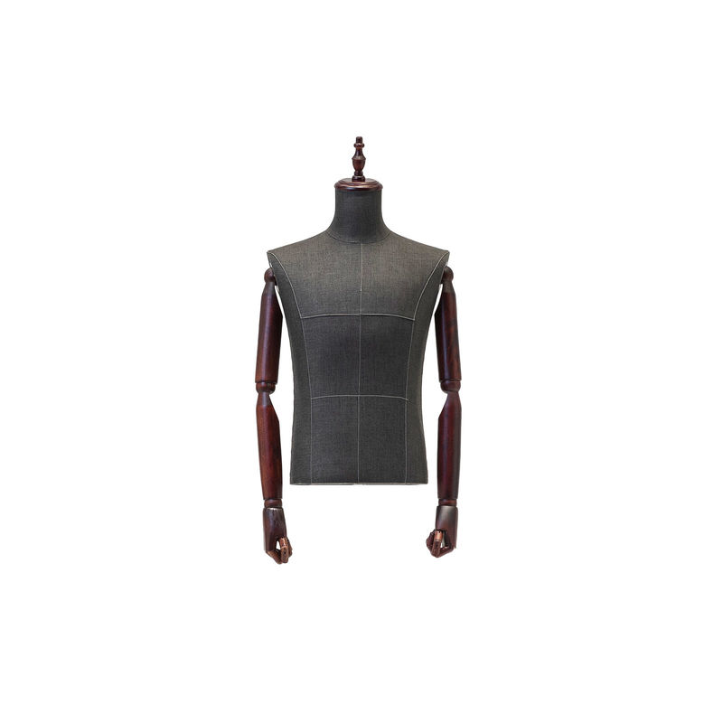 Người đàn ông Half-Body Mannequin bọc với cánh tay và nón cho cửa hàng thời trang
