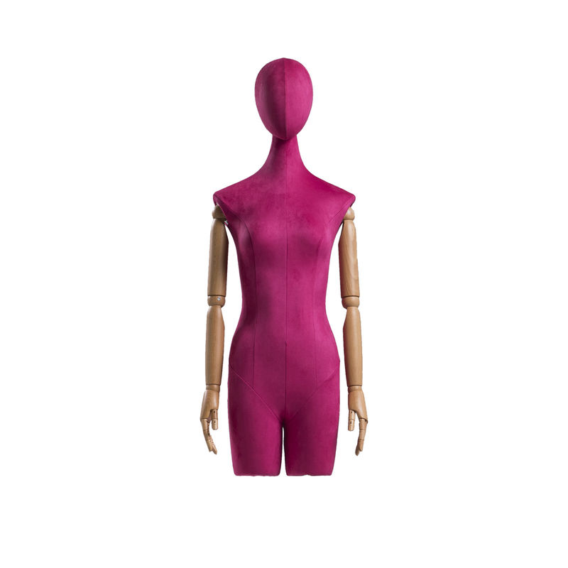 Nhiều màu sắc Half Body nữ nhân vật, 63cm Thắt lưng thẳng đứng Half Mannequin Stand
