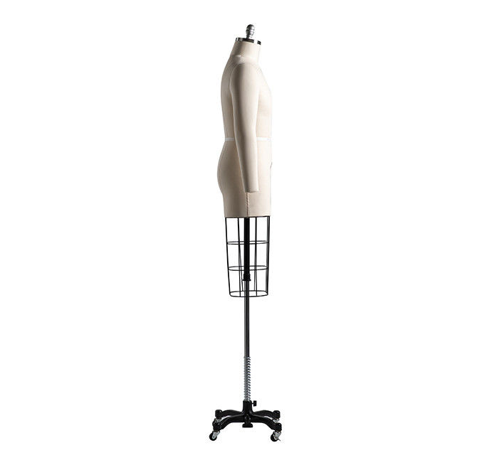 Thợ may điều chỉnh hình dạng váy Người mẫu đứng với lồng Dummy Europe Size