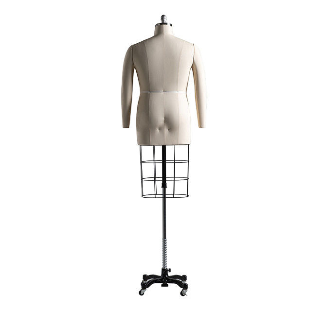 Thợ may điều chỉnh hình dạng váy Người mẫu đứng với lồng Dummy Europe Size